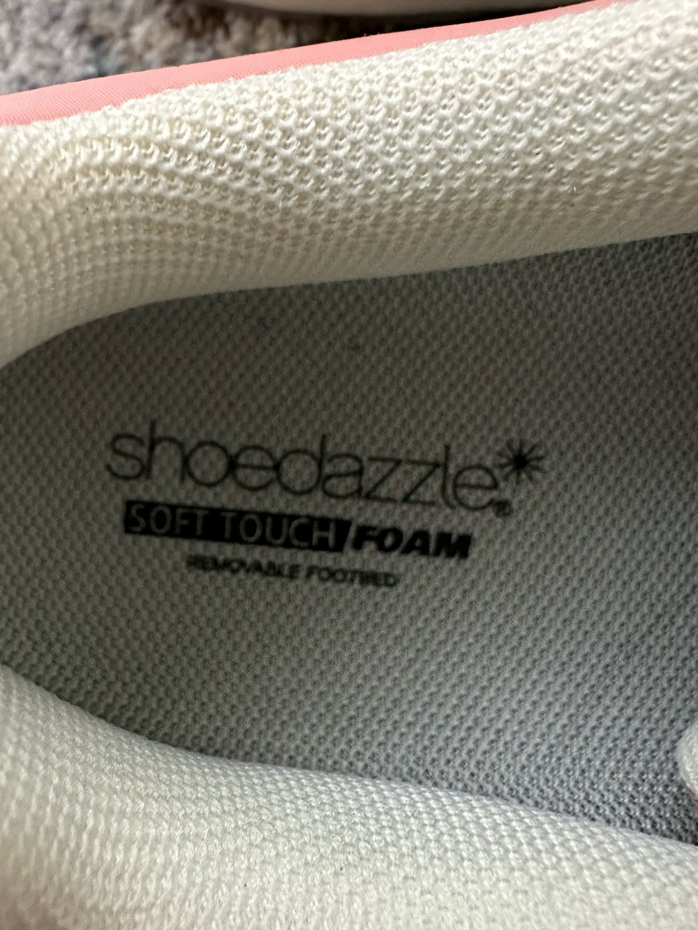 Shoe Dazzle Women's Pastel Mesh & Suede Sneakers in Pink and Yellow Accents - Picture 8 of 8